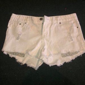Women’s white shorts